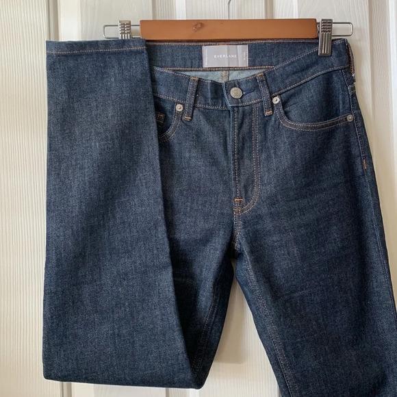 Everlane The Mid-rise Skinny denim Jeans Ankle crop size 25 in Dark Indigo - Picture 14 of 16